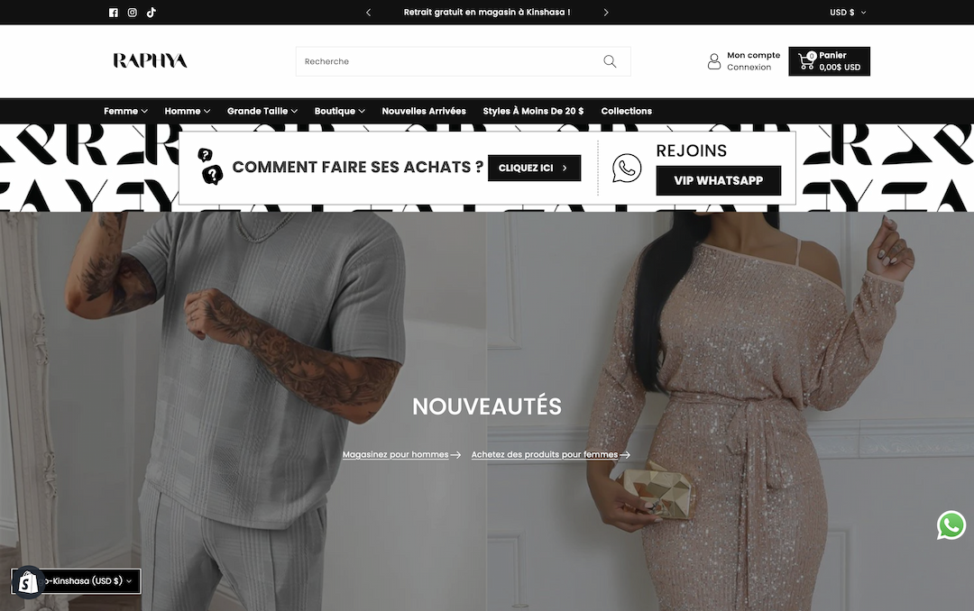 raphya site hero section